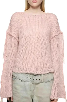   Acne Studios  Sweater Knitted Laces rose  Sweatshirts 