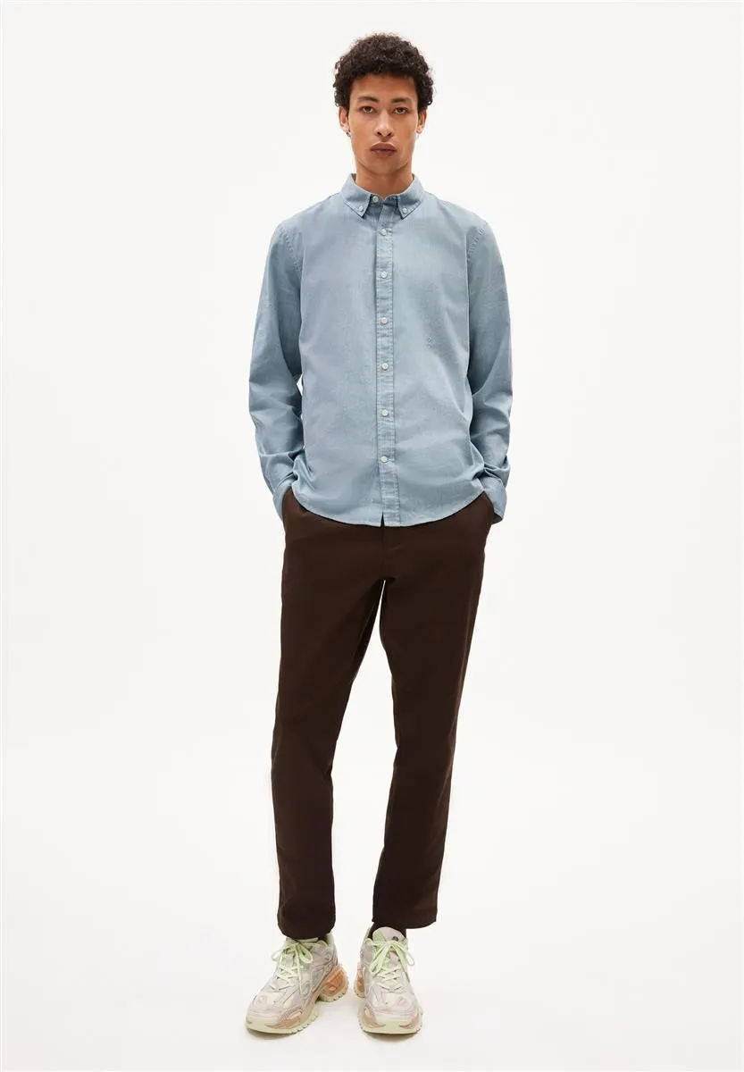 Armedangels Herren Hemd Quaasa deep teal