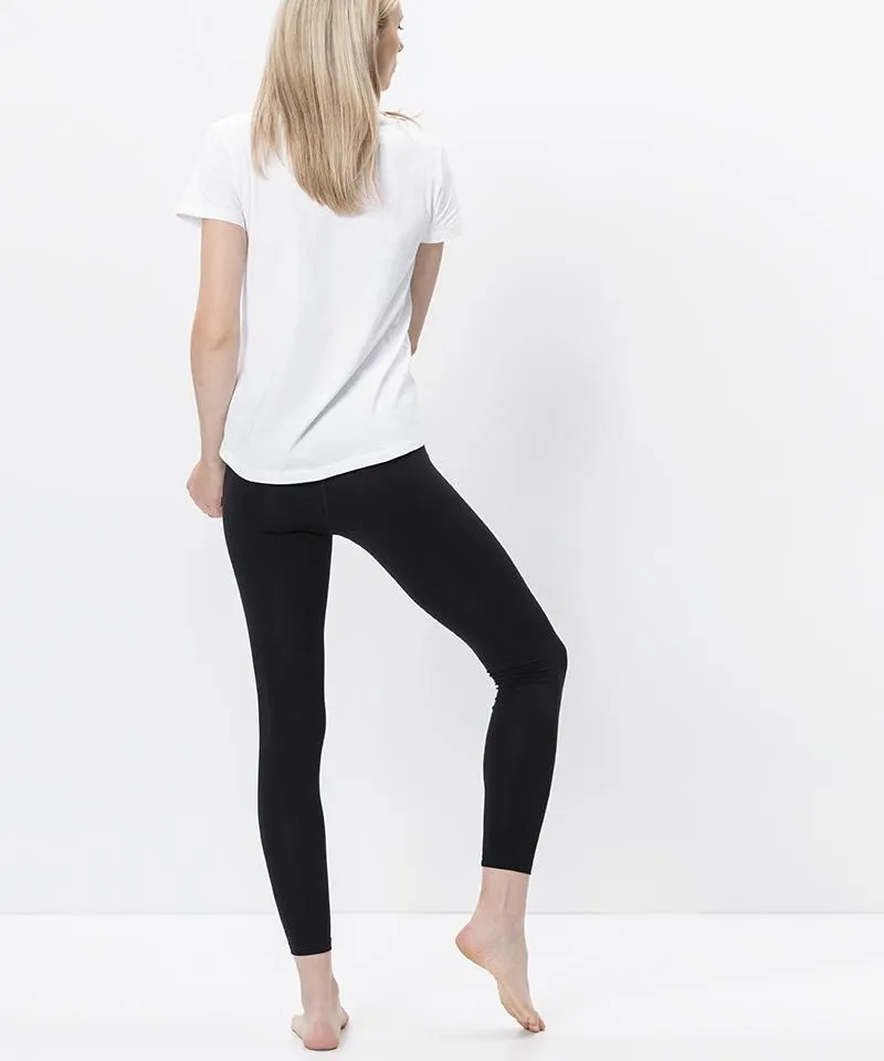 Basic Leggings Tencel Bio Baumwolle - schwarz