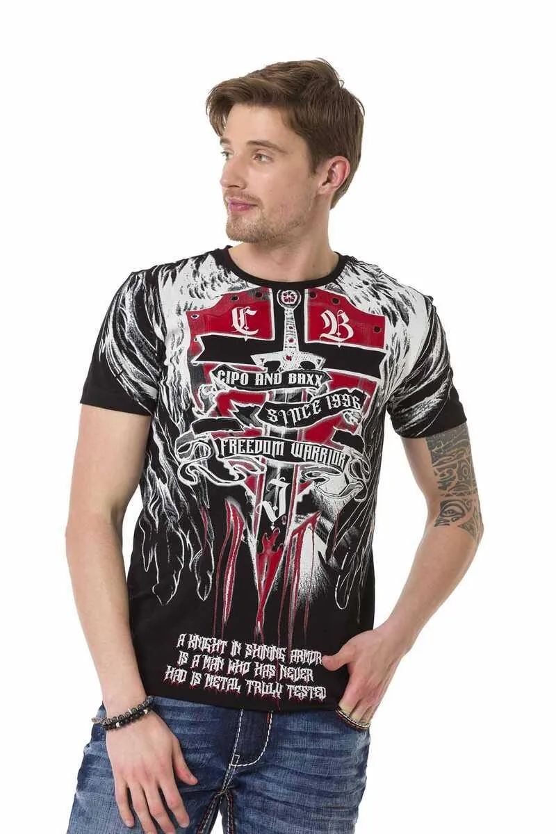 CT673 Herren T-Shirt mit großem Aufdruck