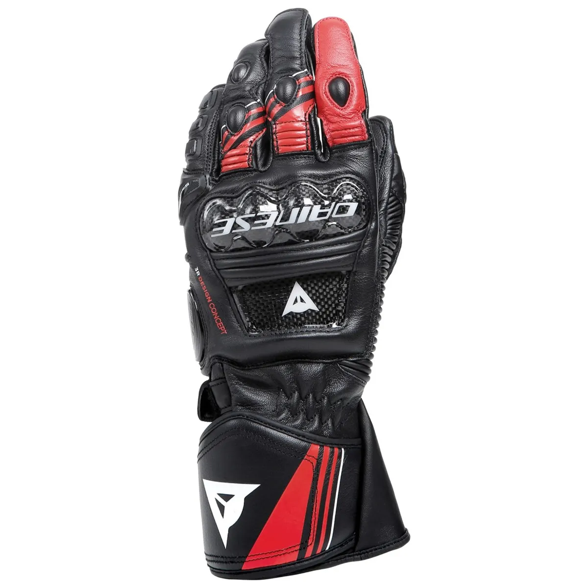 Dainese Druid 4 Handschuhe, schwarz-rot-weiß