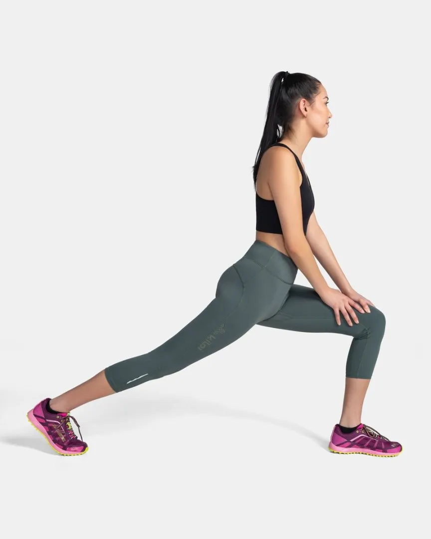 Damen 3/4 Fitness Leggings Kilpi AMIRA-W dunkelgrün 44