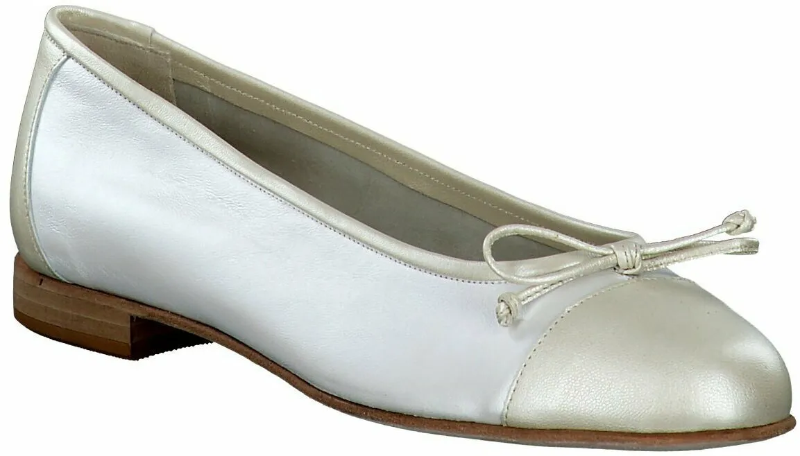 Damen-Ballerinas aus Leder 120301692724 (Beige)