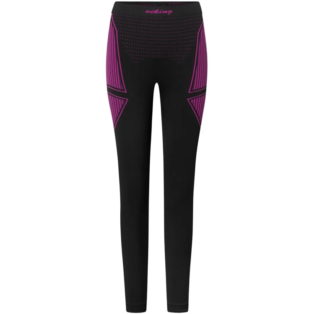 Damen-Thermo-Leggings Viking ETNA schwarz/rosa