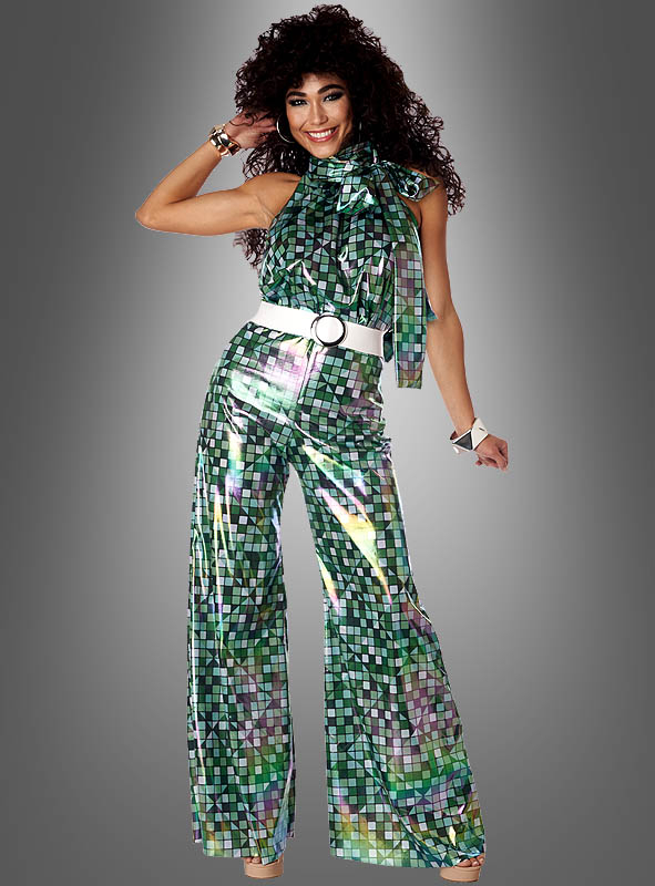 Disco Neckholder Zweiteiler Tina schillerndes Kostüm 
