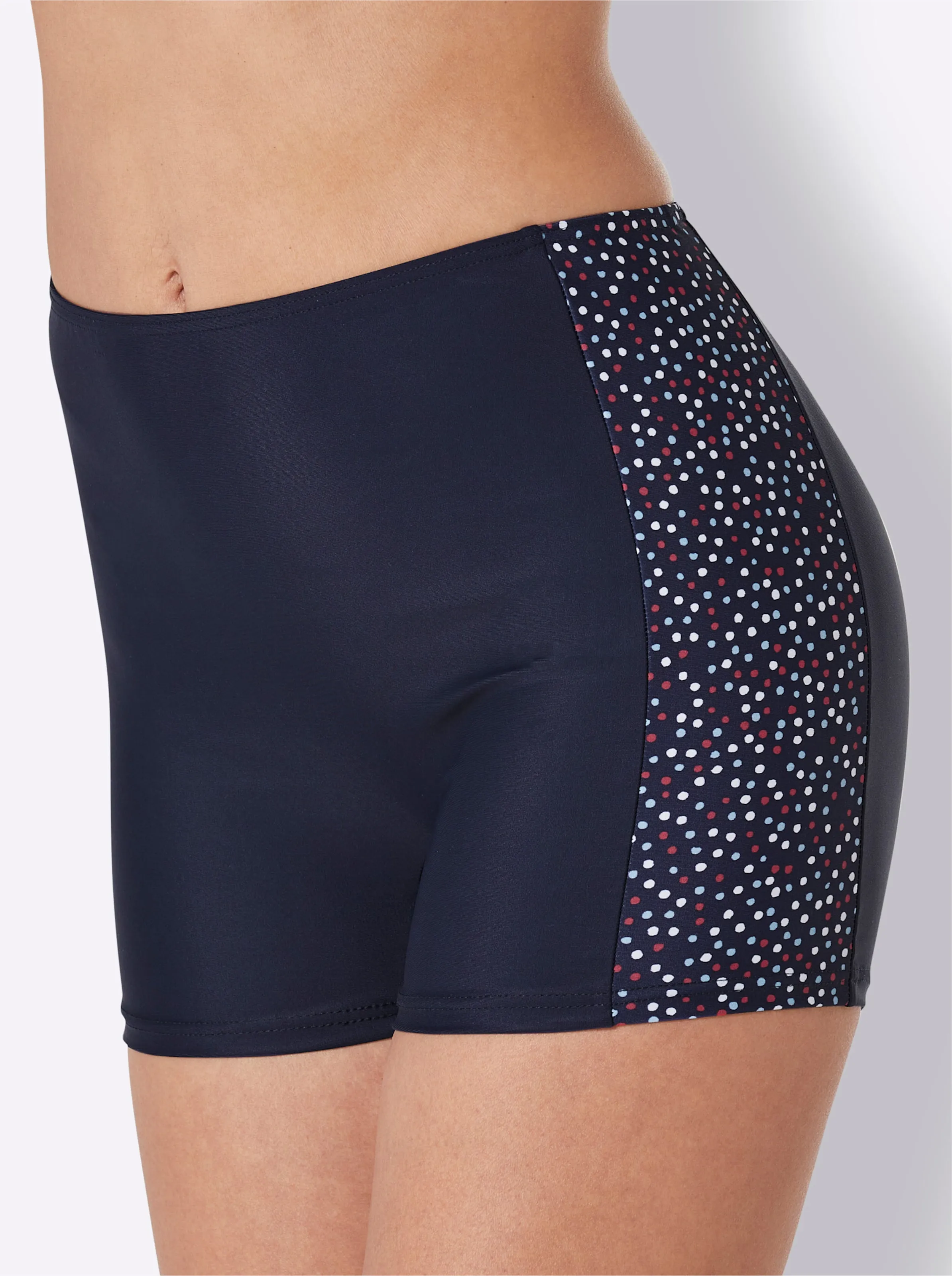 feel good Bikini-Hose in marine-rot-bedruckt