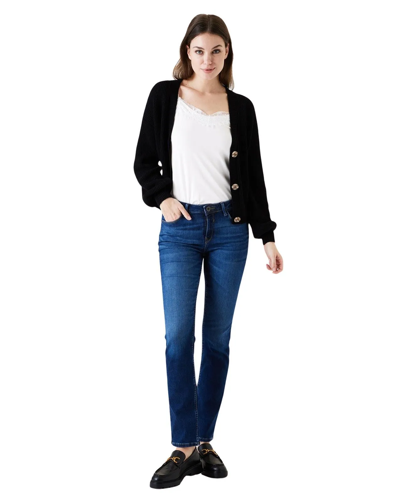 Garcia Celia 248 Jeans Straight Fit in Dunkelblau