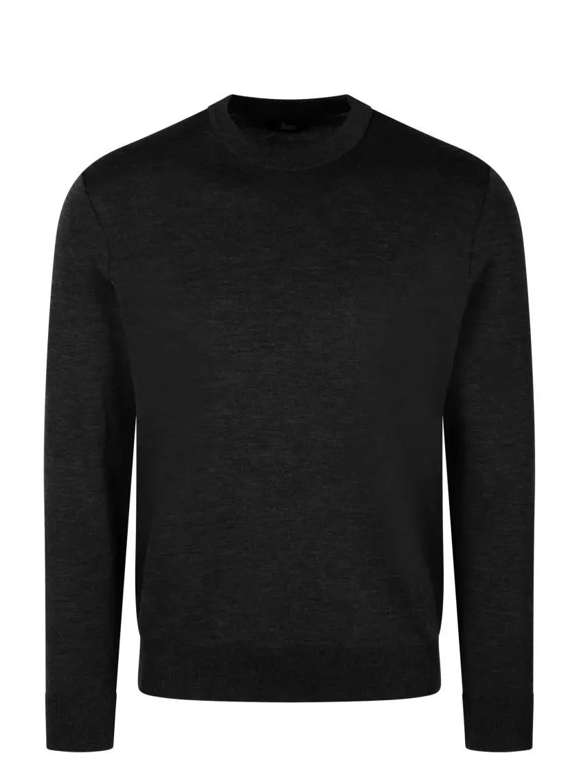   Herno  Round Neck Sweater Black  Pullover 