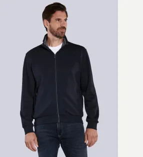 Herren engbers Sweatjacke mit Stehkragen in Blau kaufen 35669