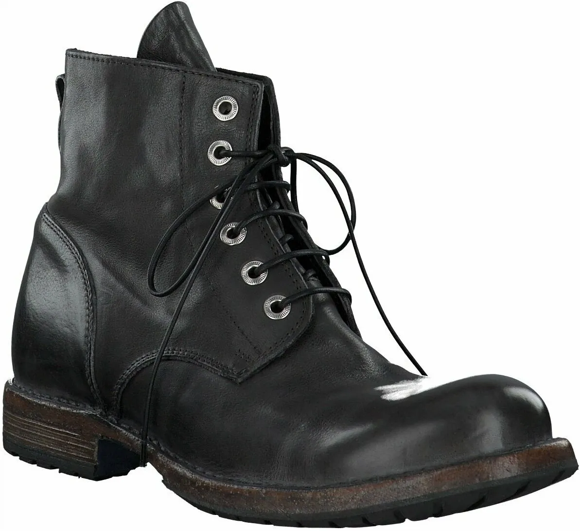 Herren-Schnürboots aus Leder 212401914952 (Dunkelgrau)
