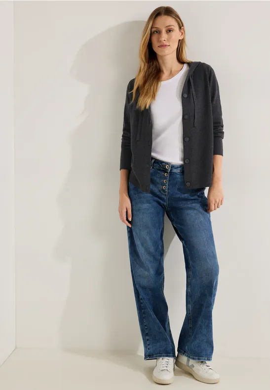 Kapuzen Strickjacke