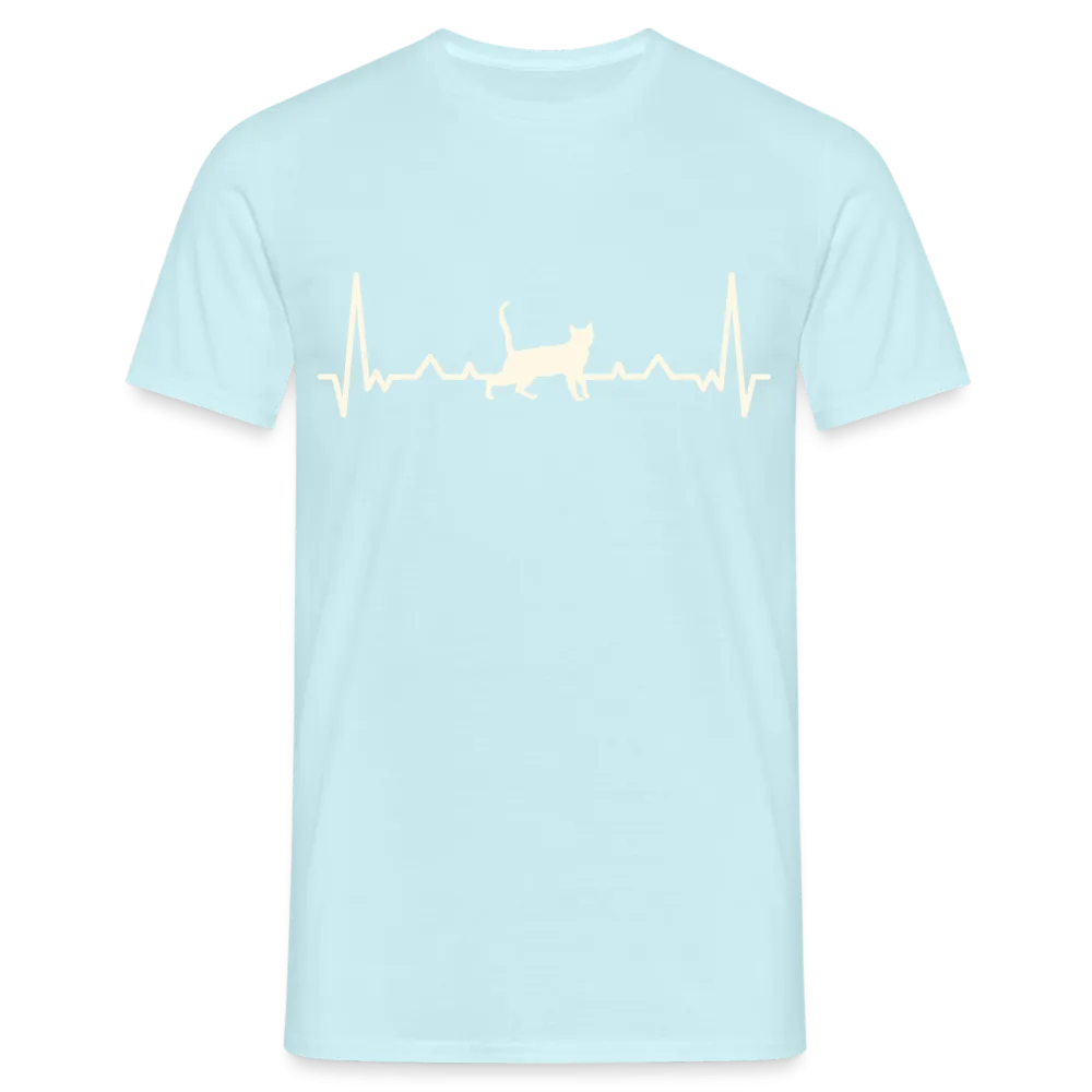 Katzen Liebhaber Shirt Katze EKG Herzschlag T-Shirt