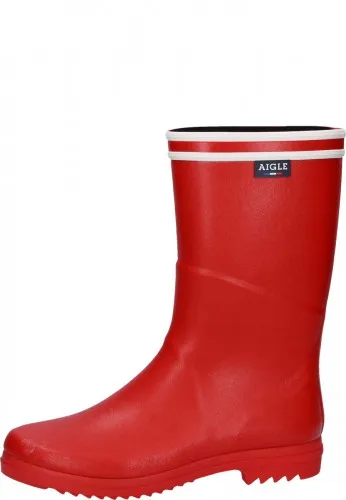 Kurzer Gummistiefel für Damen CHANTEBOOT STRIPES rouge von Aigle | Jetzt entdecken