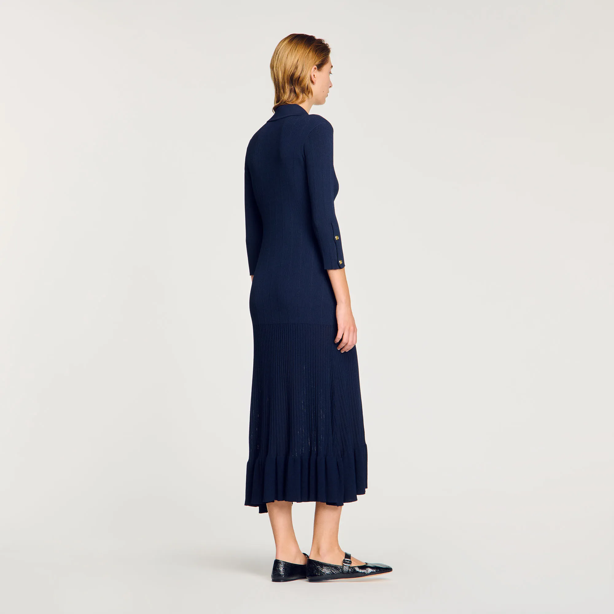 Langes Strickkleid