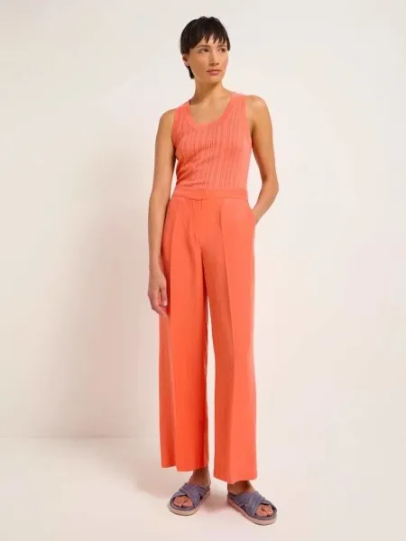 Lanius Damen Hose mit weitem Bein Coral