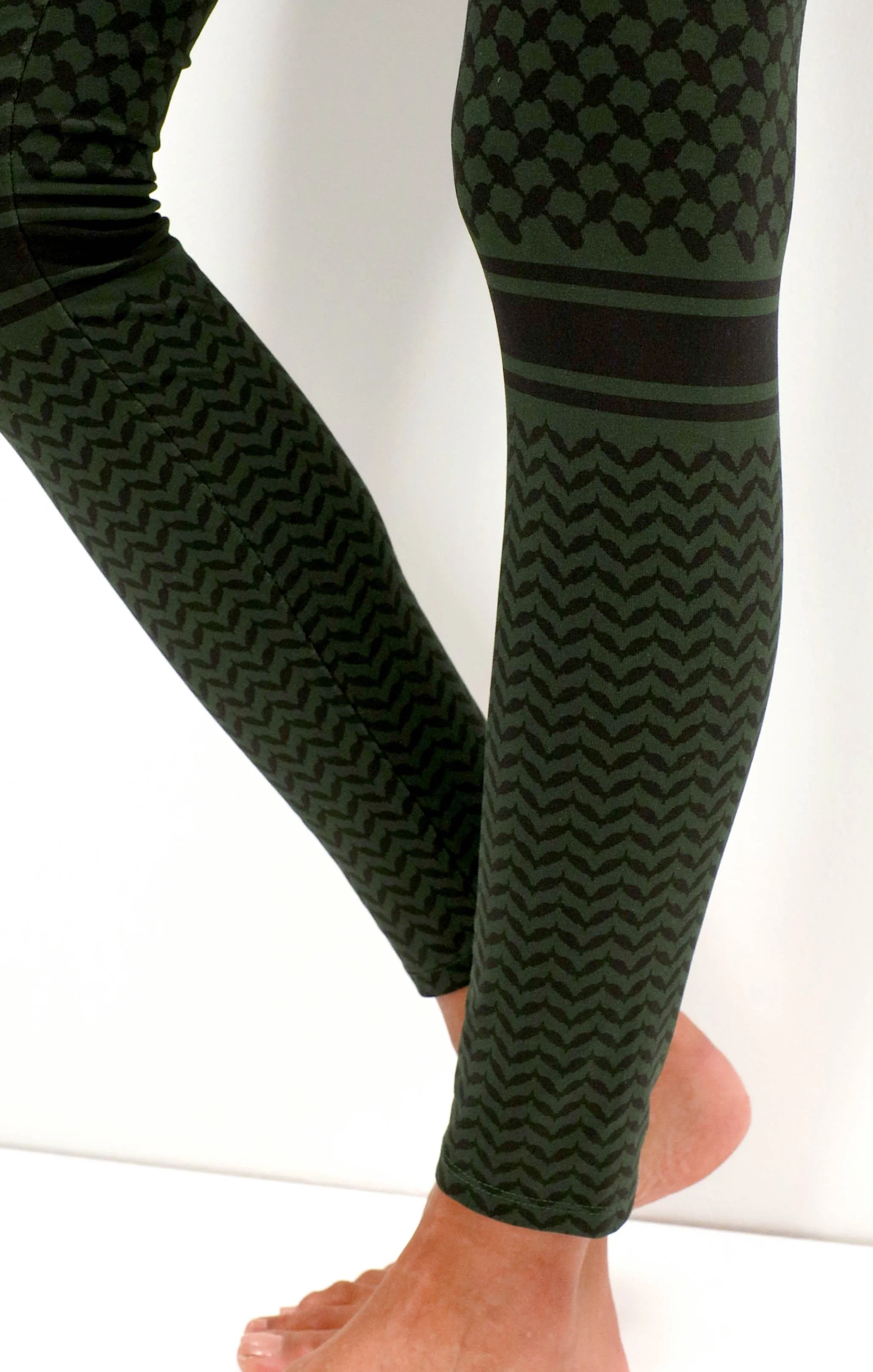 Leggings Keffiah Bio Baumwolle - grün