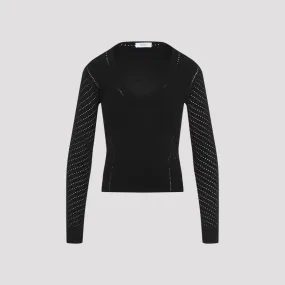   Max Mara  Nadar V-Neck Black Viscose Sweater Black  Pullover 