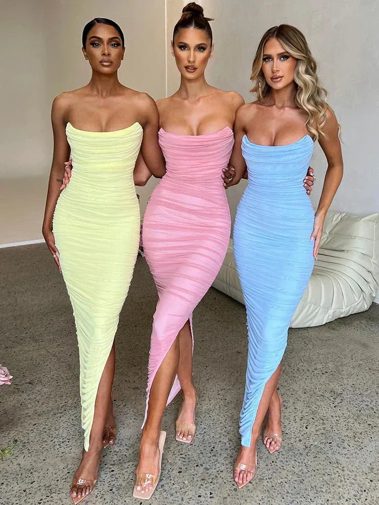 Maxikleid mit freien Schultern
