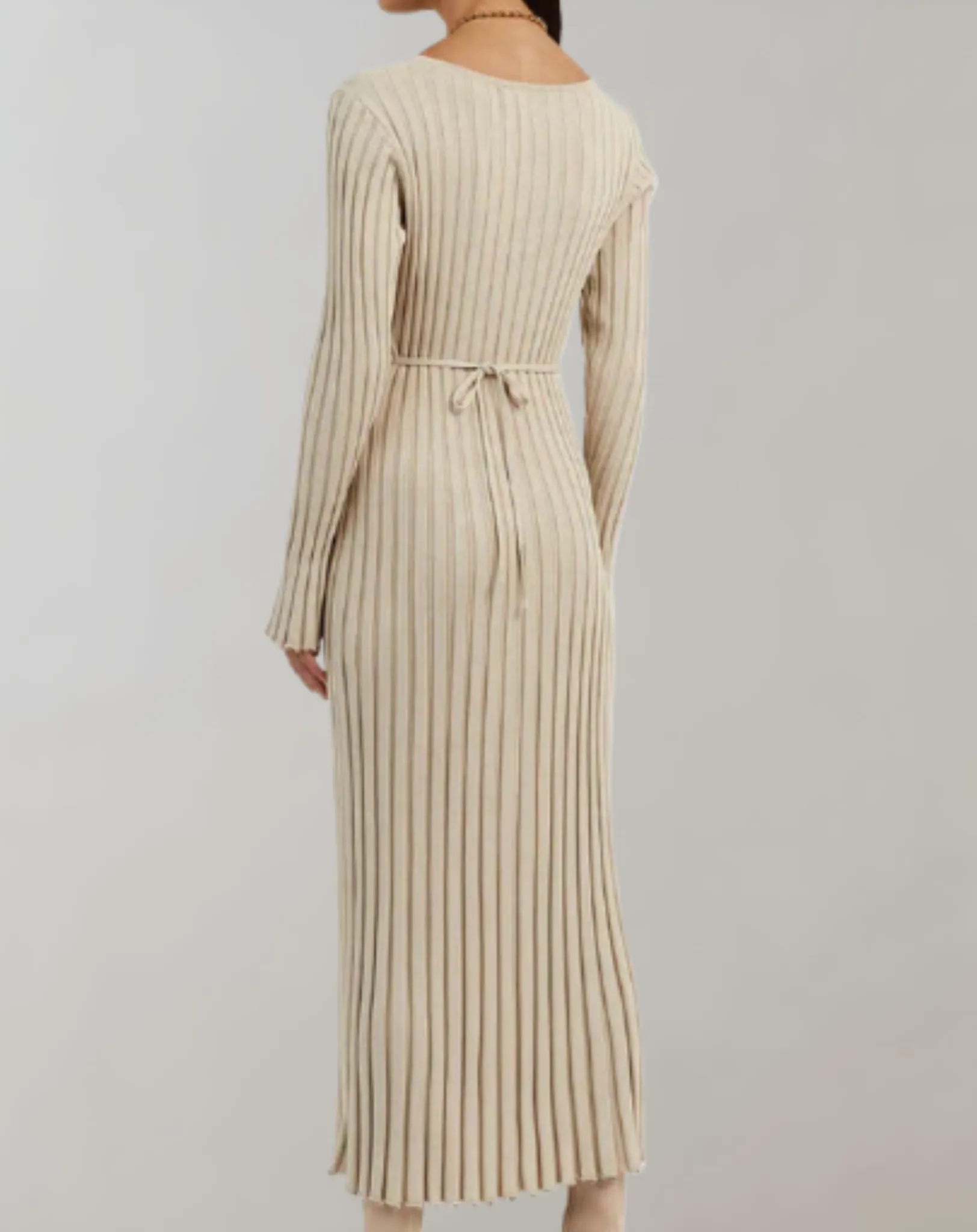 Maxikleid mit V-Ausschnitt und Streifen für Damen | Jolien