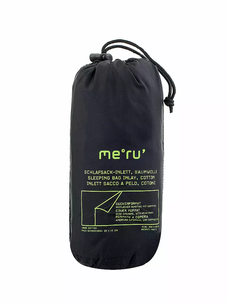 MERU, Hütten-Schlafsack 19x9cm 450g