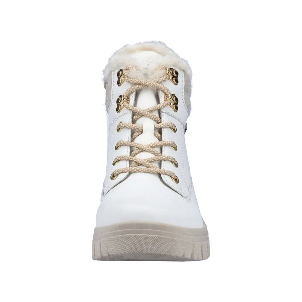 Remonte Damen Schnürboots Leder Warmfutter TEX- Membran weiß S23 D0E71-80