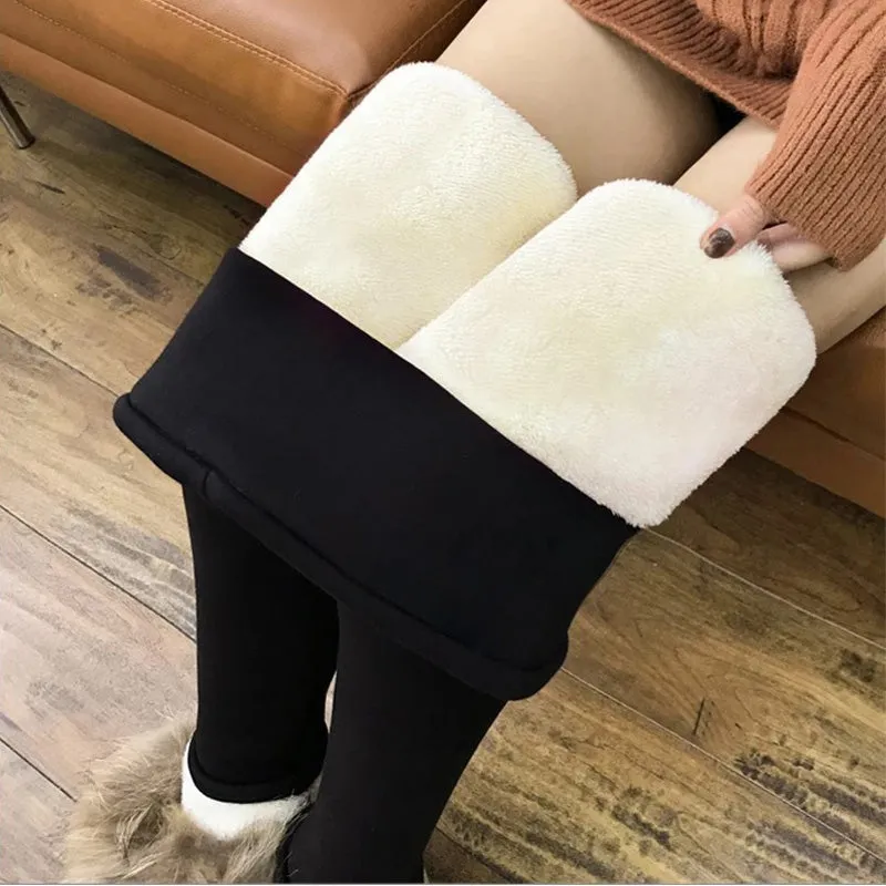 Rillie - Erhhte Komfort-Leggings aus dickem Samt mit hoher Taille