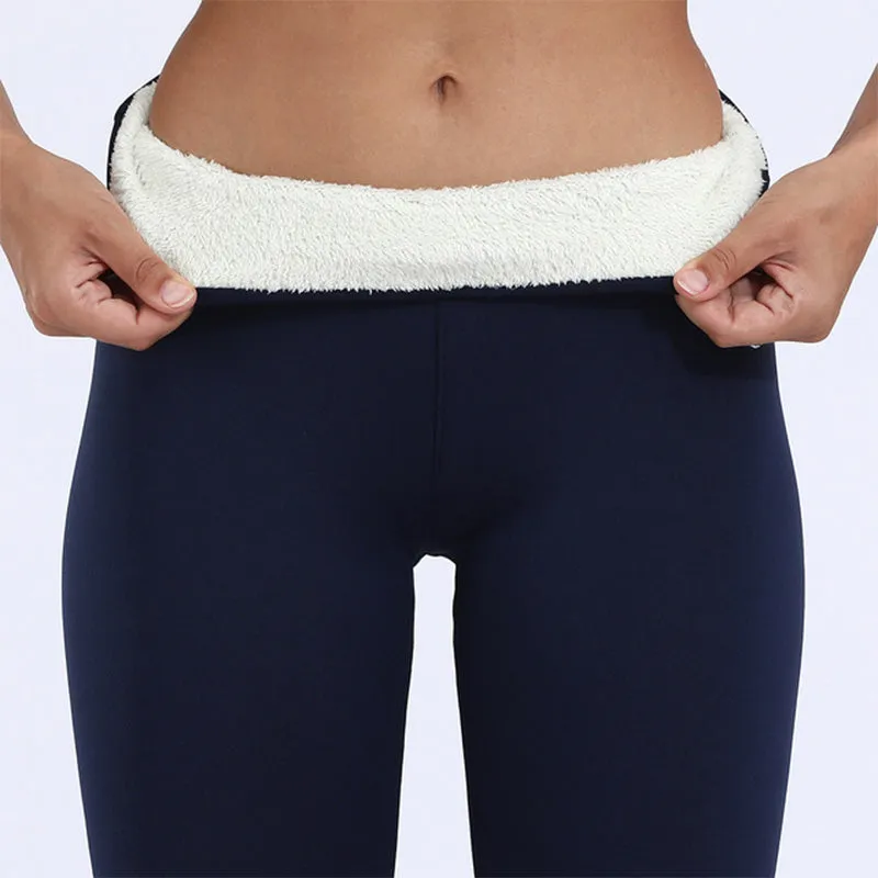 Rillie - Erhhte Komfort-Leggings aus dickem Samt mit hoher Taille