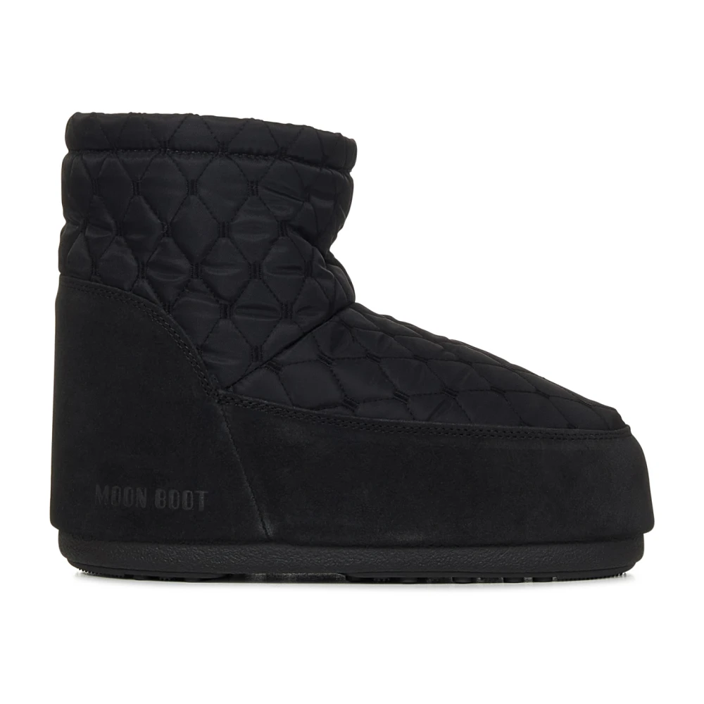 Schwarze gesteppte Stiefeletten