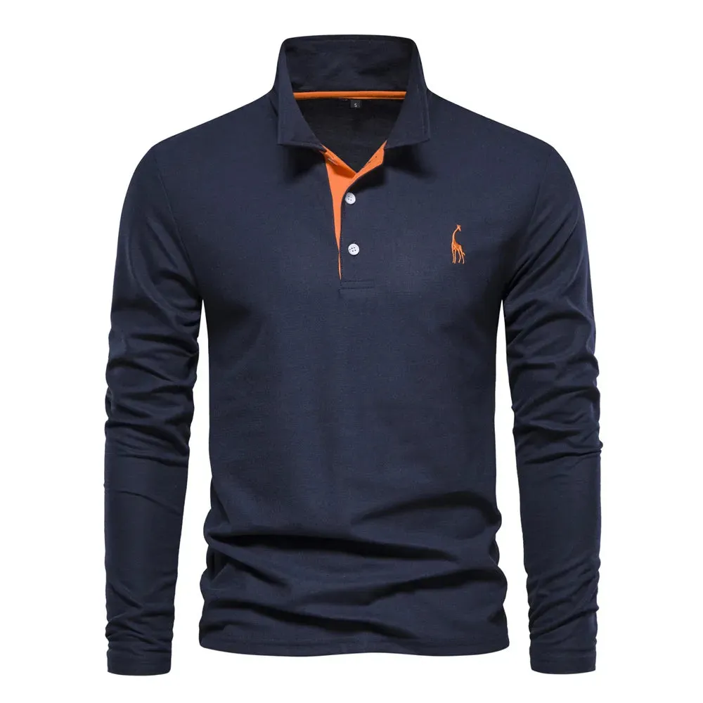Sebastian Luxury Long-sleeved Polo für Männer