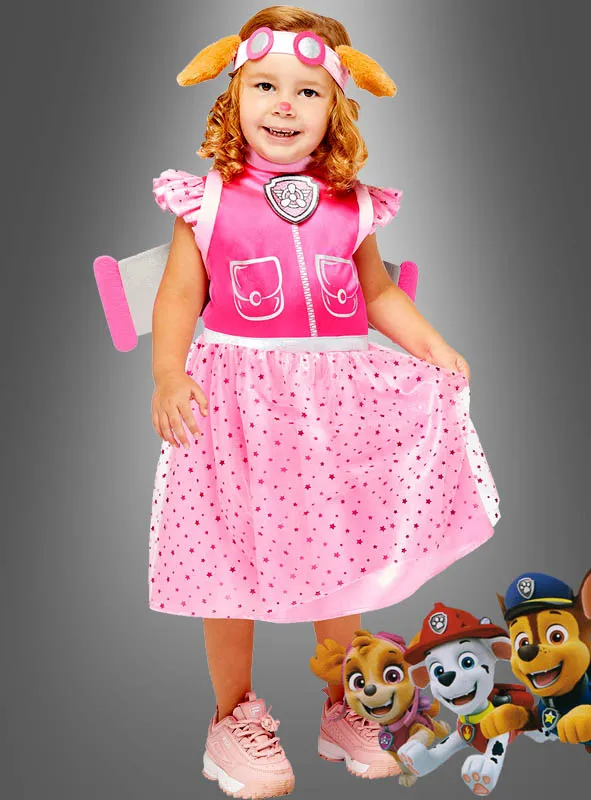 Skye Paw Patrol Kostüm für Mädchen rosa » Kostümpalast 