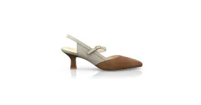 Spitze Schuhe mit mittlerem Absatz 24062