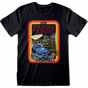 Stranger Things Retro Poster Schwarzes Unisex T-Shirt