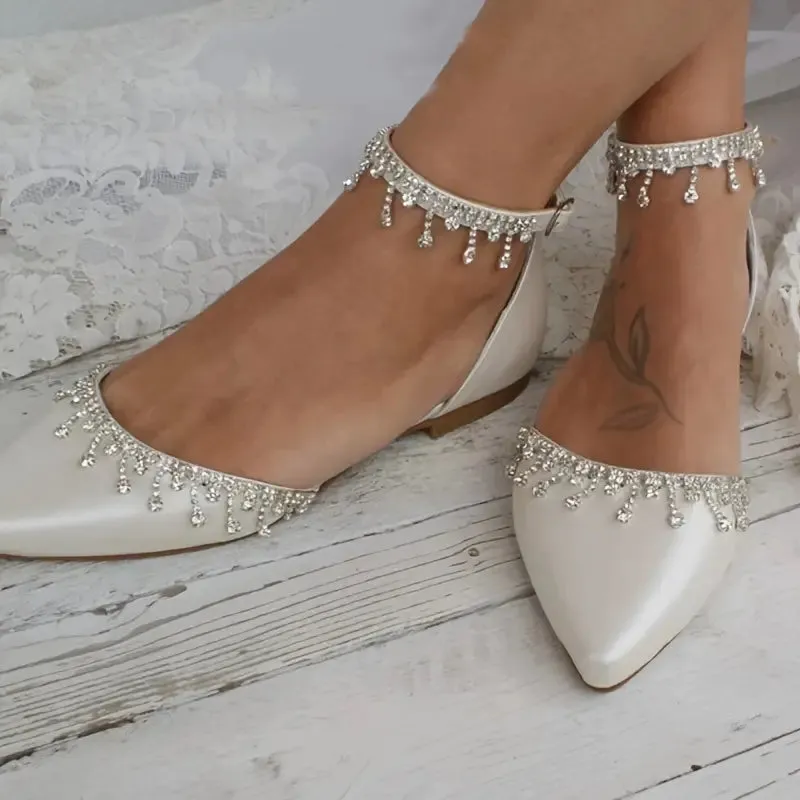 Strass Knchelriemen Hochzeit Schuhe