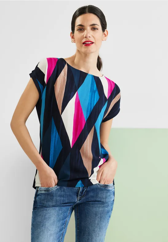 Street One T-Shirt mit Rhombus Print 