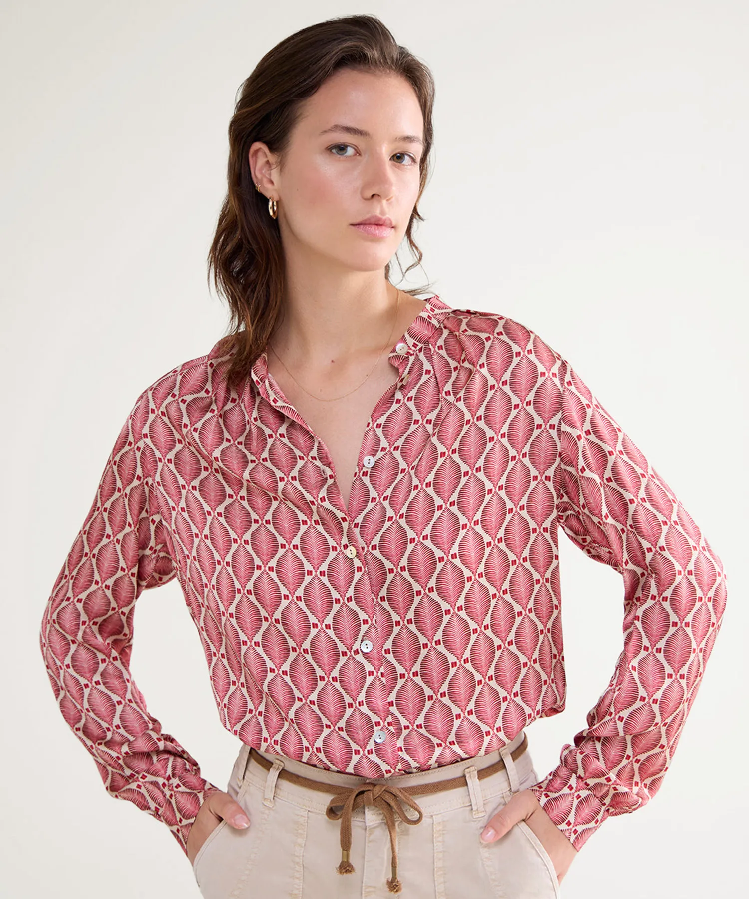 Summum Bluse Allover-Druck