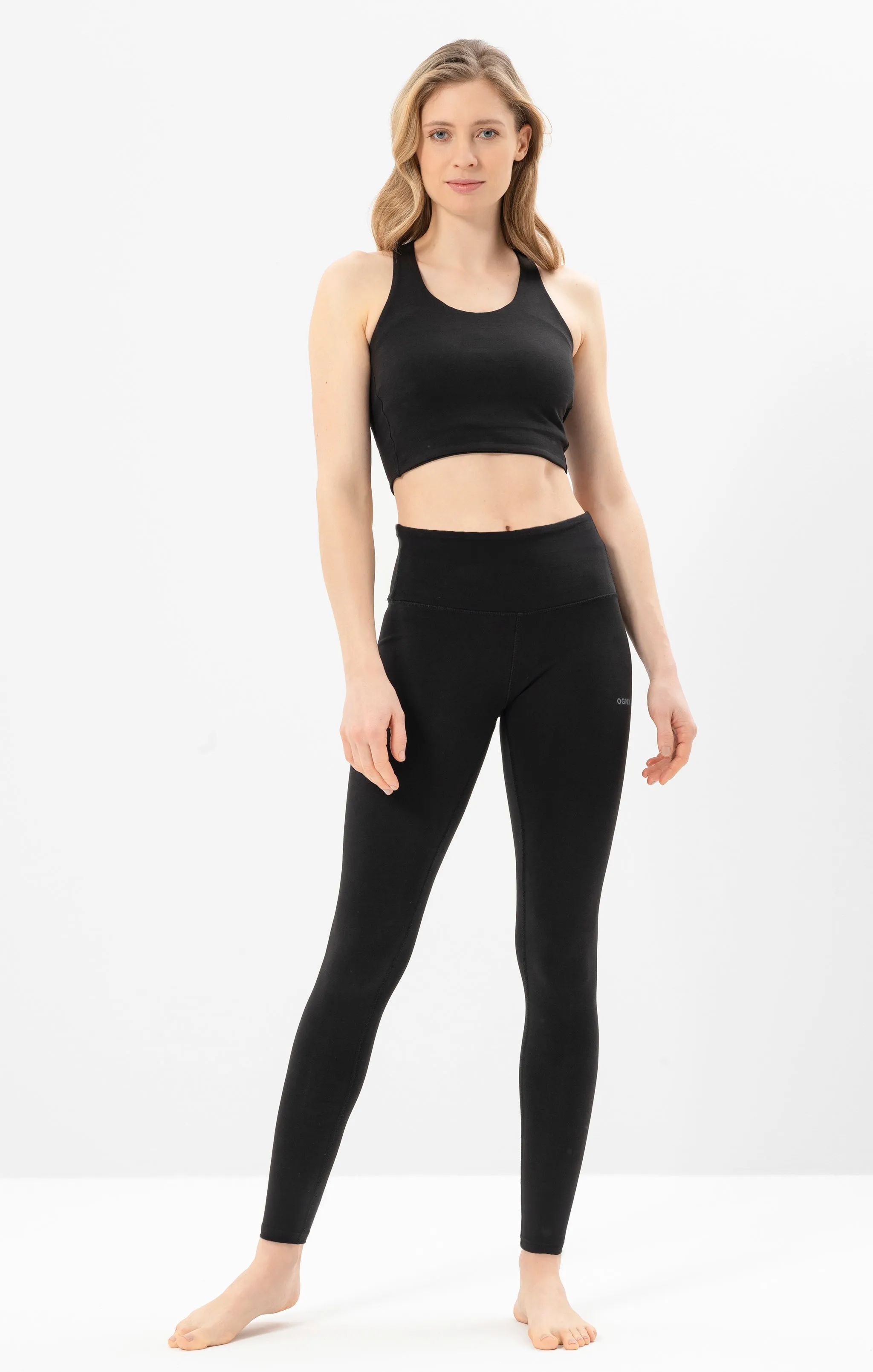 Yoga Basic Leggings Tencel Bio Baumwolle Luna - schwarz