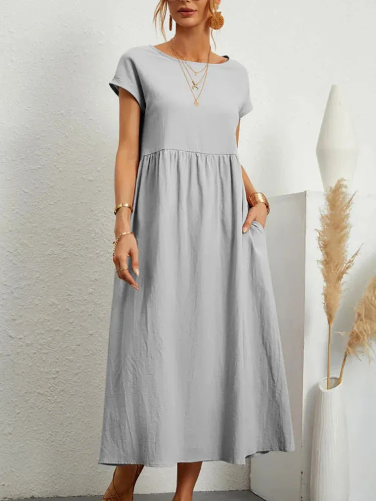 Übergroßes Vintage-Midikleid, Sommer 2024
